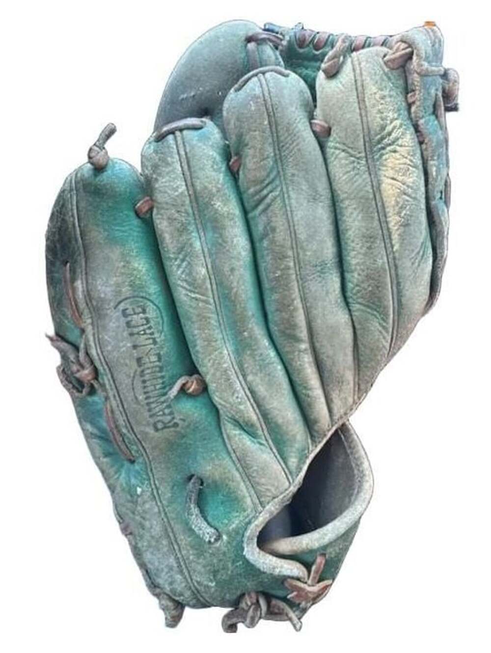 Rawlings Rawhide Lace Autograph Model Vintage Green Baseball Glove